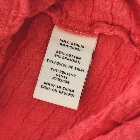 Max Studio size S pink red dressy top lace bell bottom - Picture 8 of 8